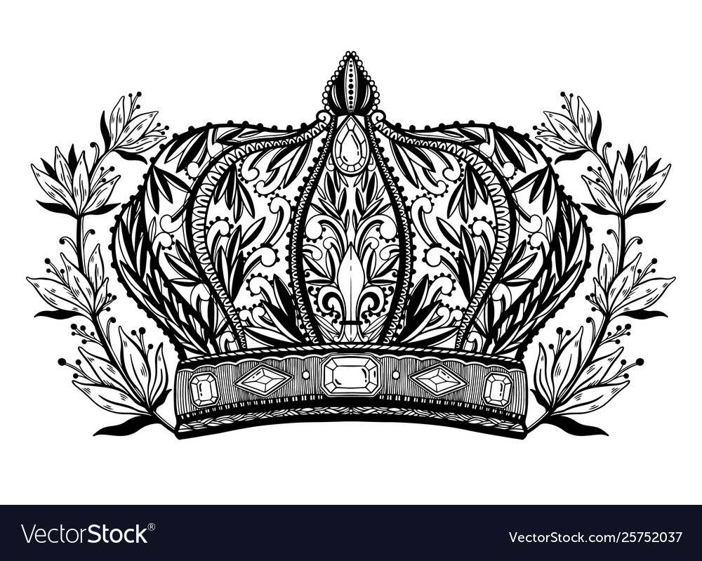 african crown drawing