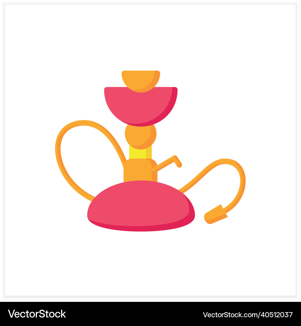 Hookah flat icon Royalty Free Vector Image - VectorStock