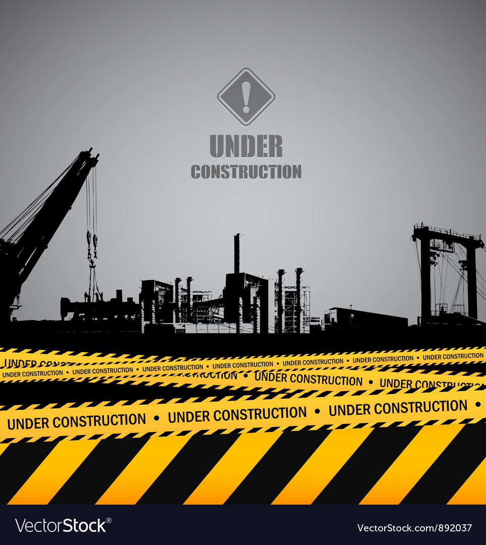 under construction industrial template design vector image