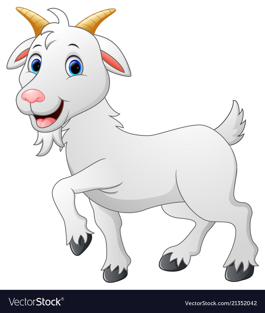 Cartoon goat character Royalty Free Vector Image