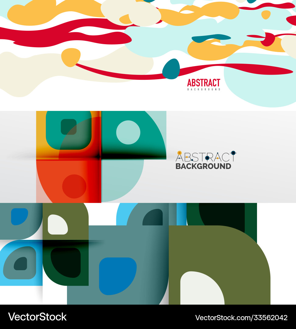 Collection stylish geometric abstract Royalty Free Vector