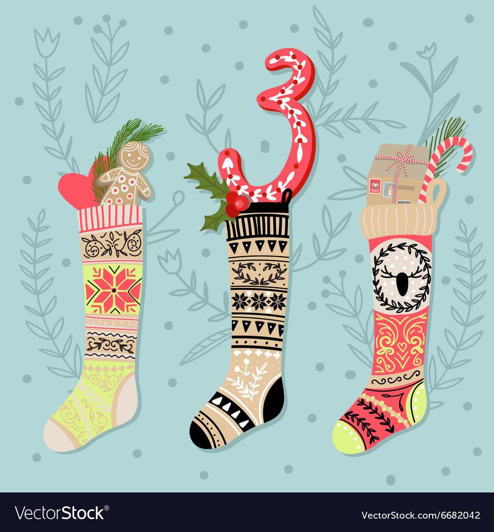 Cute colorful christmas advent calendar Royalty Free Vector