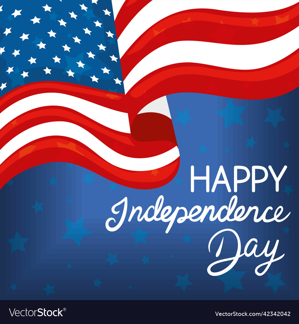 Happy independence day in flag Royalty Free Vector Image