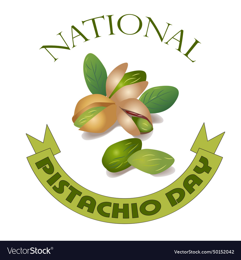 National pistachio day sign and badge Royalty Free Vector