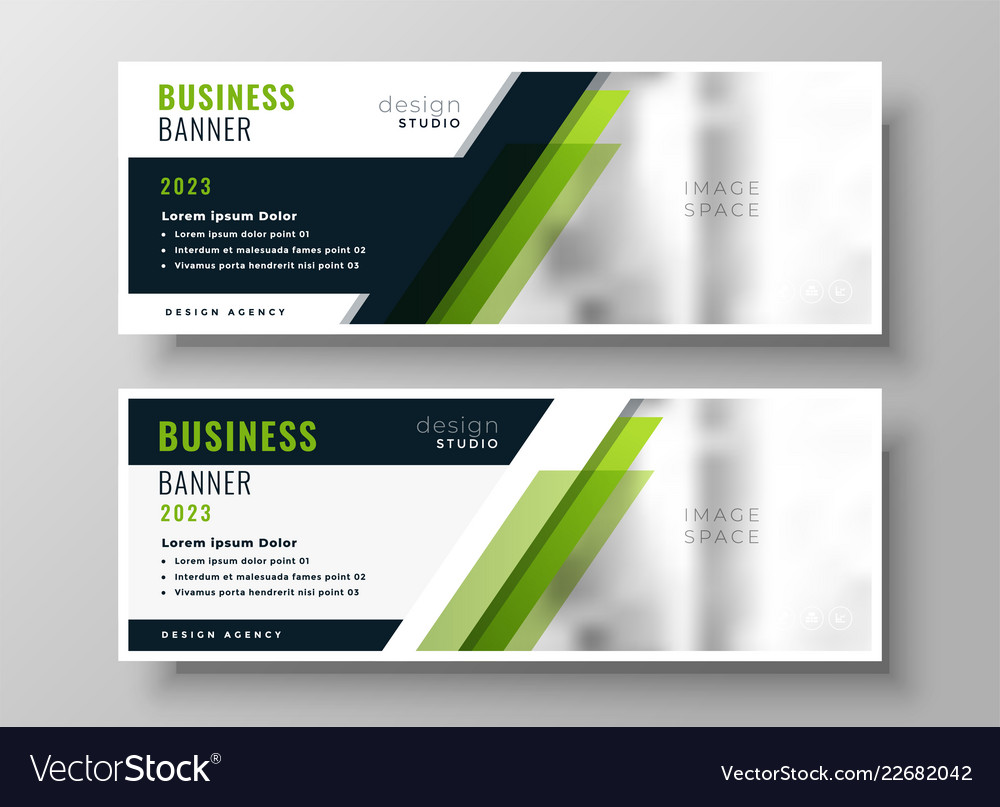 professional green business banner layout template professional layout design