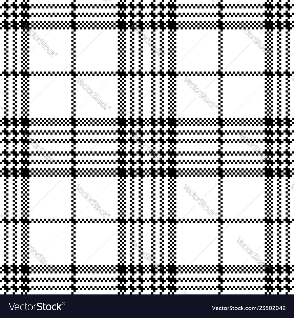 Simple pixel check black white seamless pattern Vector Image