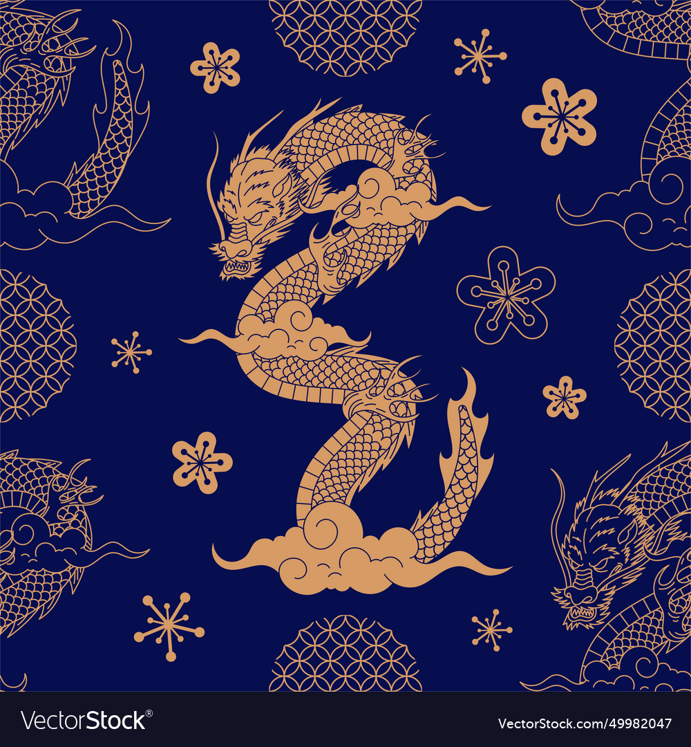 Chinese year of the dragon background files Vector Image