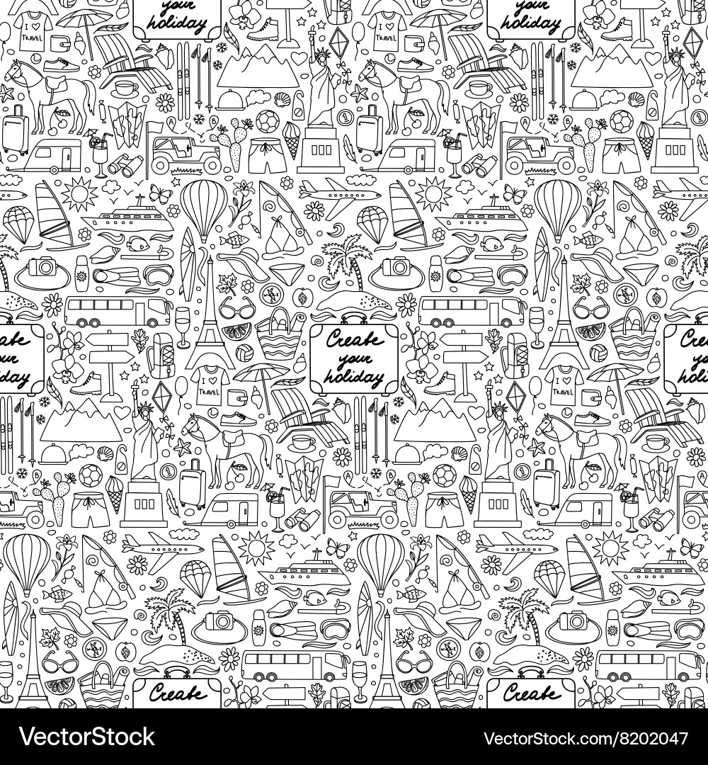 Create your Holiday Seamless Pattern Royalty Free Vector