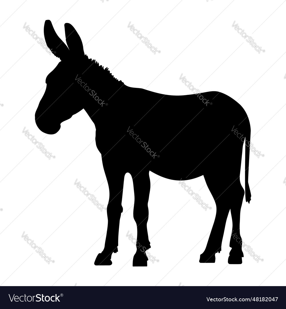 Donkey silhouette icon Royalty Free Vector Image