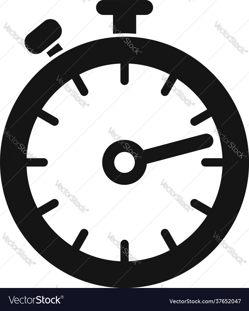 Driving school stopwatch icon simple style Vector Image