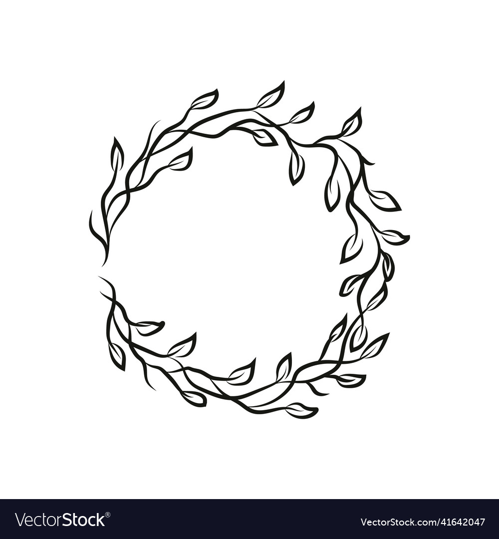 Elegant rustic frame for summer design vector image Elegant rustic frame for summer design