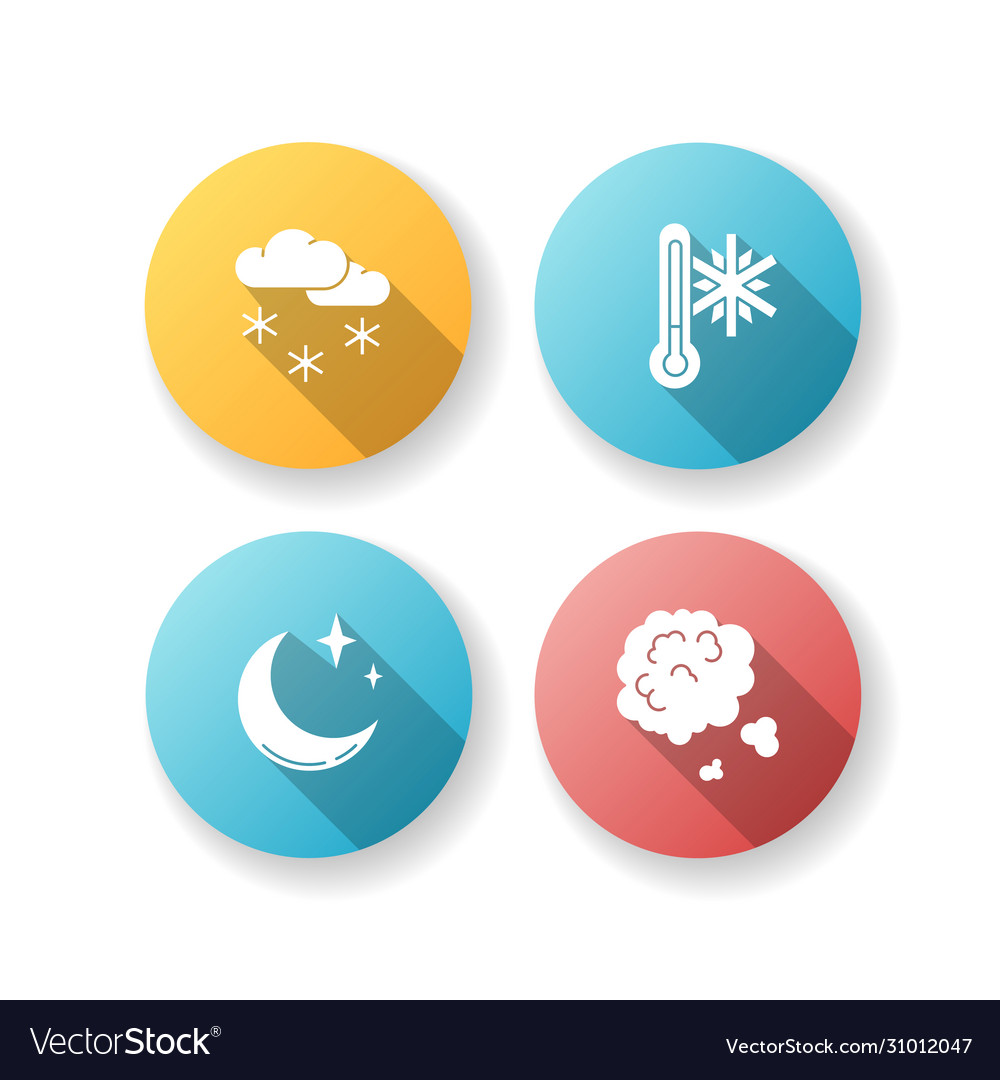 Meteorological forecast flat design long shadow Vector Image