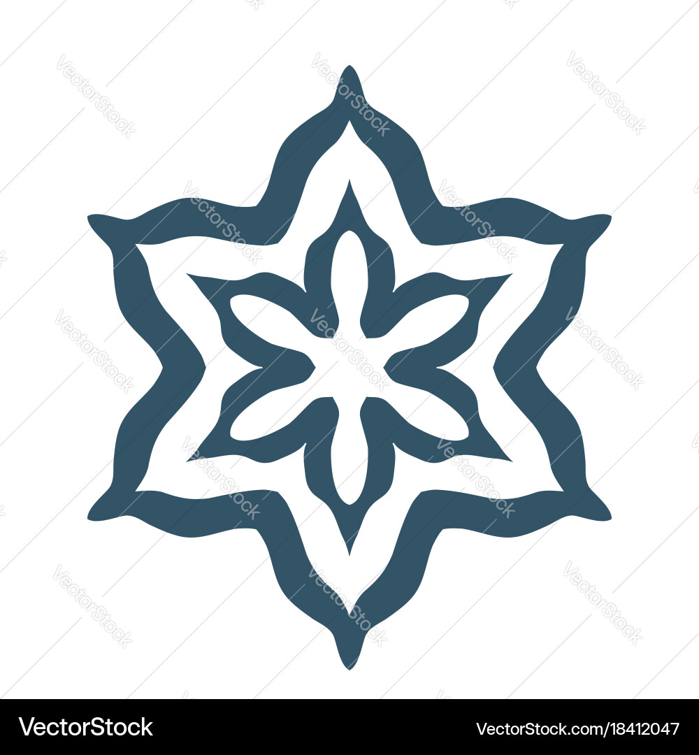 Snowflake icon Royalty Free Vector Image - VectorStock