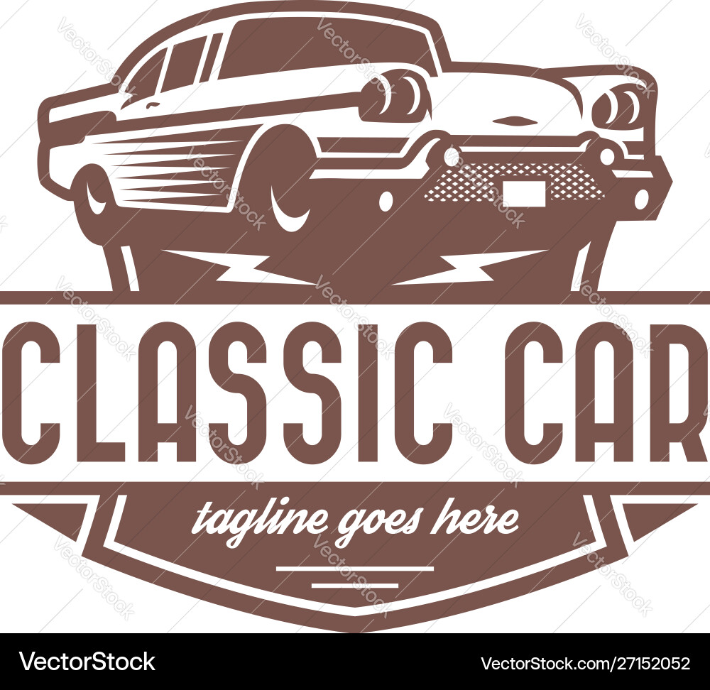 A template classic or vintage retro car Royalty Free Vector