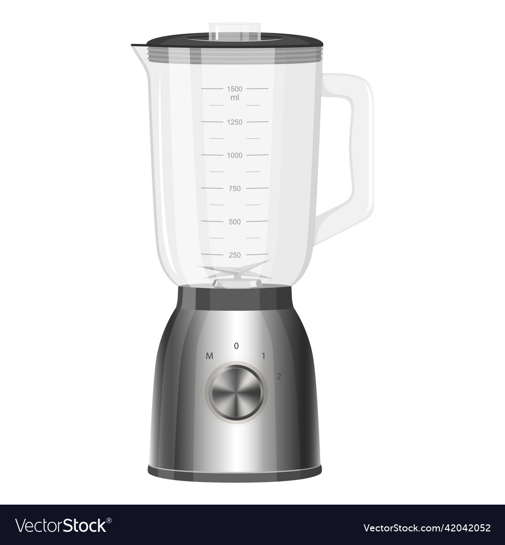 Kitchen blender with glass container food Vector Image