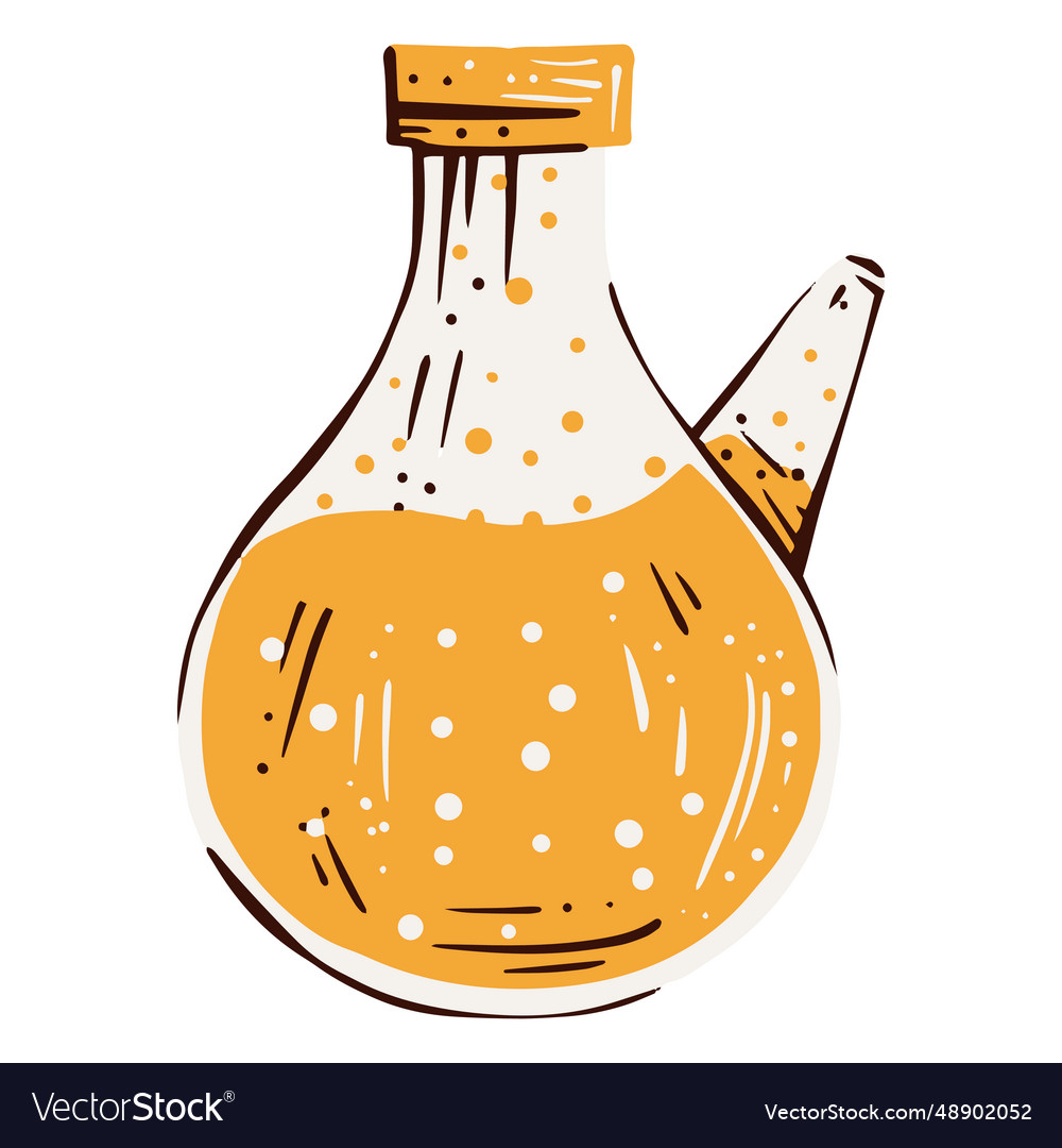 Lab flask hand drawn Royalty Free Vector Image