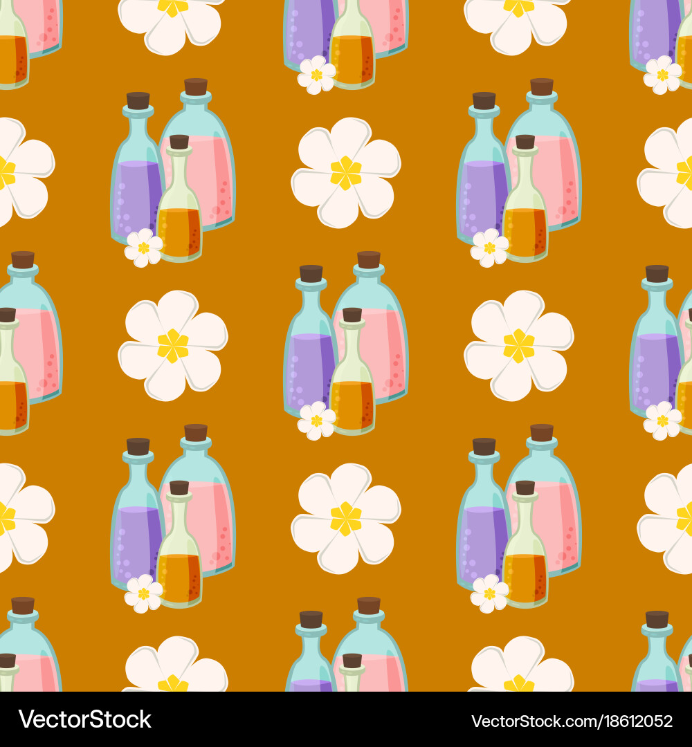 Nature flower seamless pattern Royalty Free Vector Image