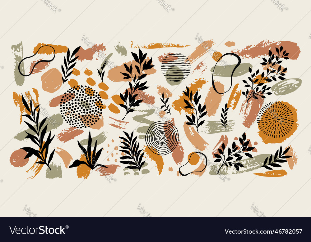 Creative minimalist hand draw abstract art Vector Image