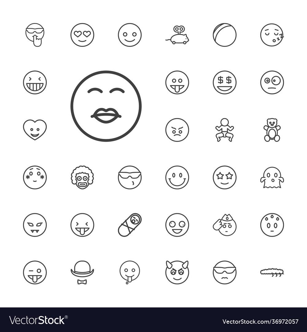 Funny icons Royalty Free Vector Image - VectorStock