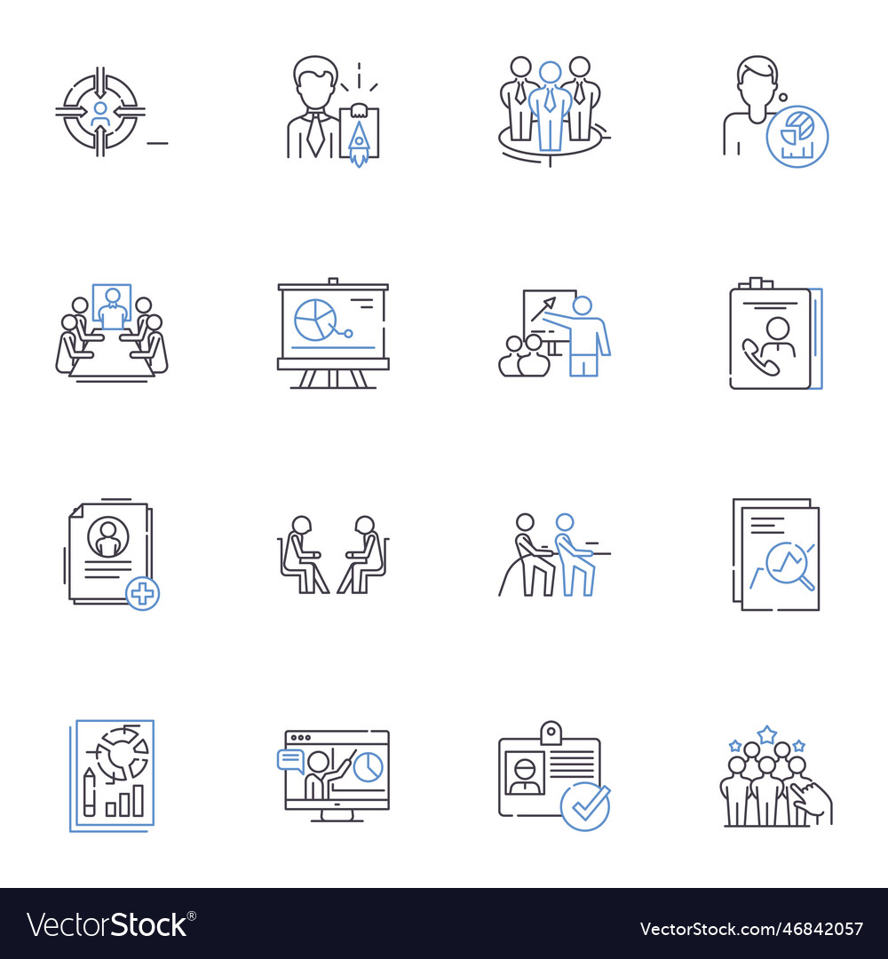 Legal Counsel Line Icons Collection Advocacy Vector Image 5247