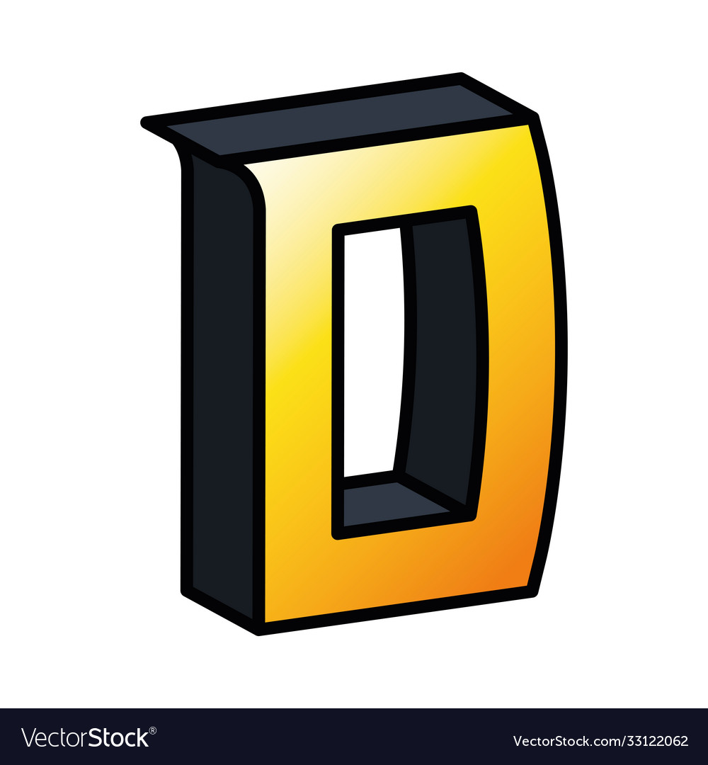 3d d letter design