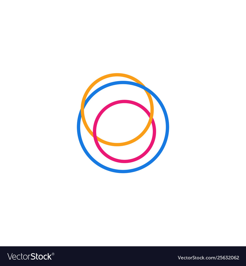 Abstract circle line logo icon Royalty Free Vector Image