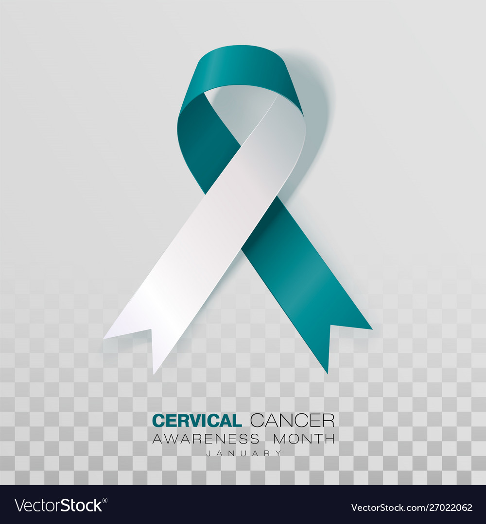 cervical cancer awareness month teal and white cervical cancer month