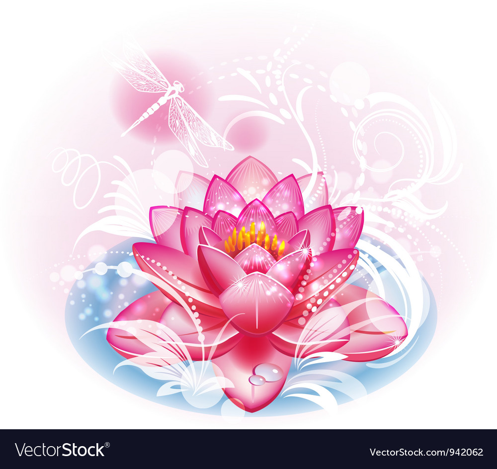 Download Lotus flower Royalty Free Vector Image - VectorStock