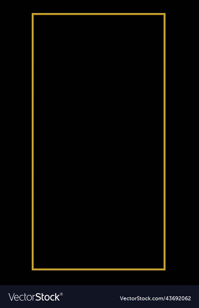 Rectangular Golden Frame Story On The Black Vector Image rectangular-golden-frame-story-on-the-black-vector-image