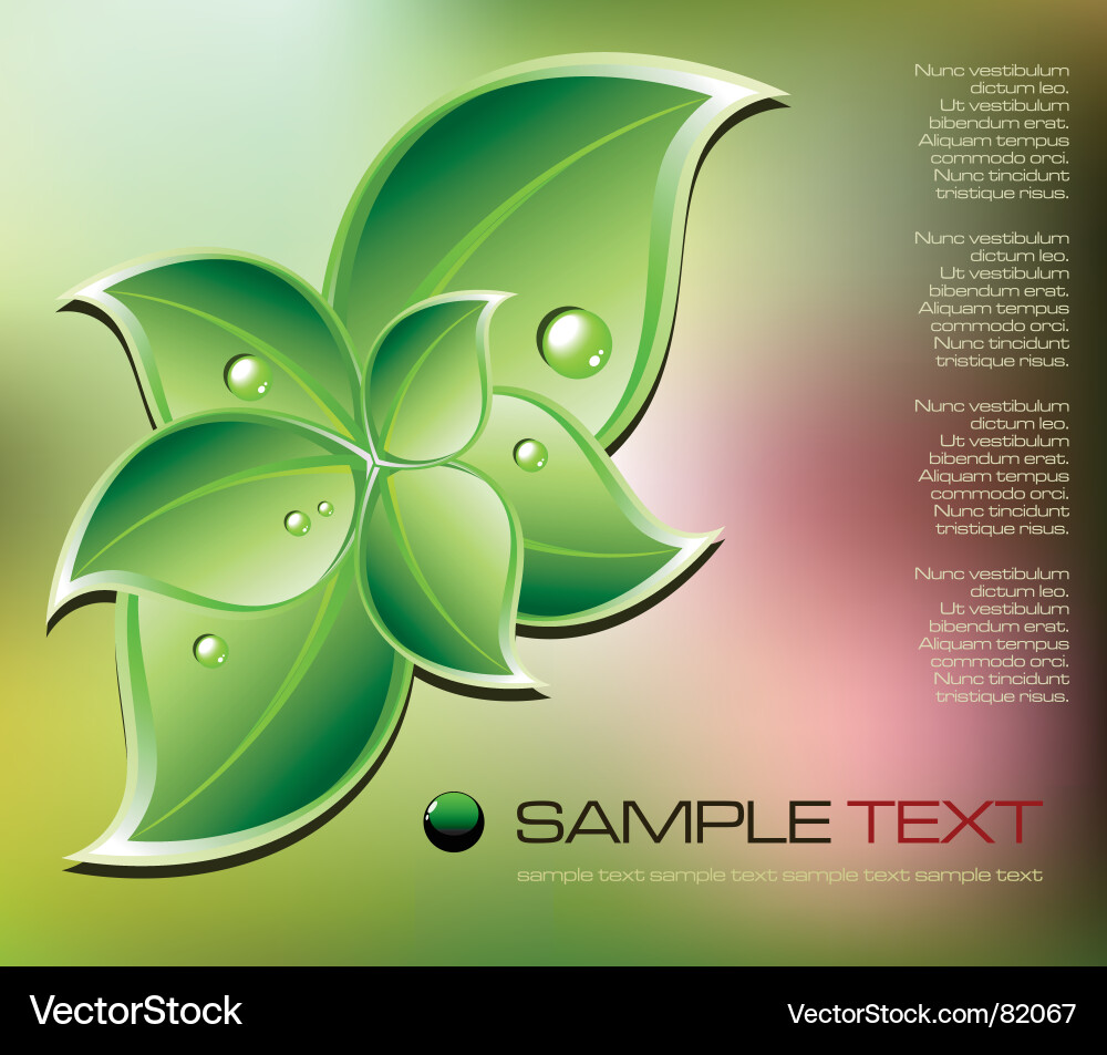 Fresh natural concept background Royalty Free Vector Image