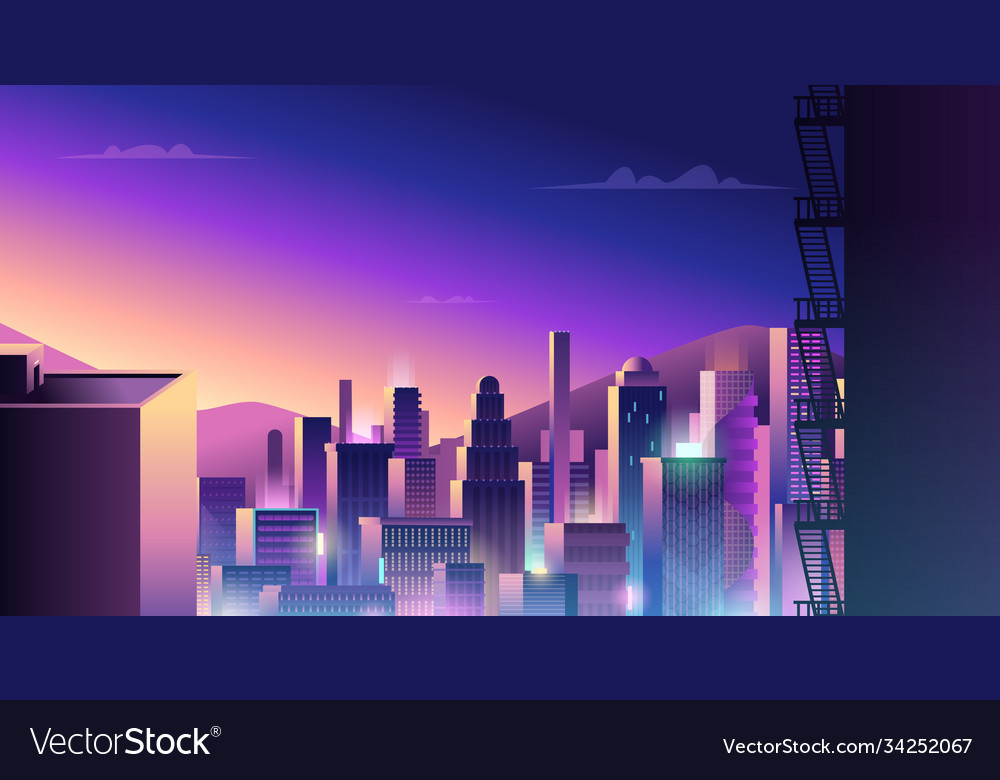 Premium Photo  Cyberpunk cityscape futurist illustration