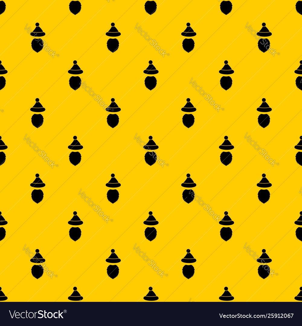 Santa Claus Hat And Beard Pattern Royalty Free Vector Image