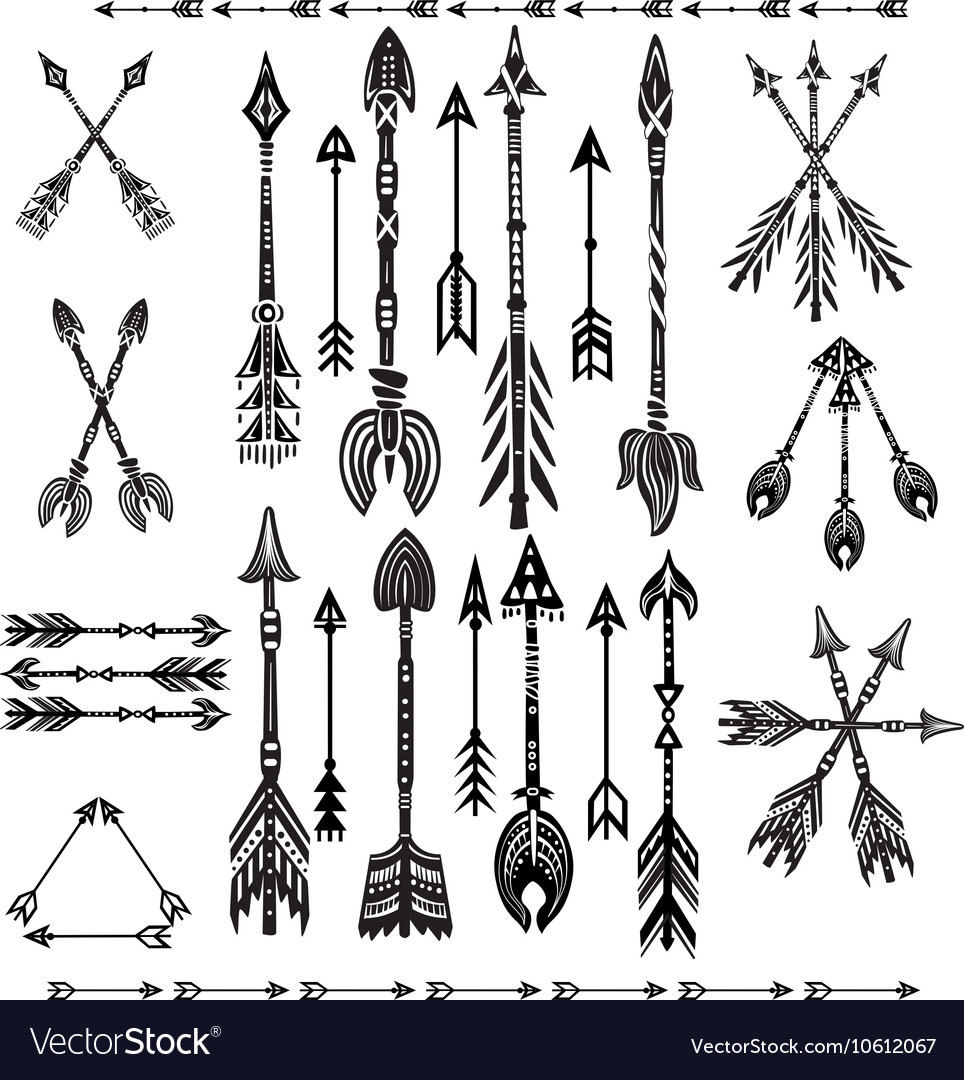 Set Of Ethnic Tribal Arrows Royalty Free Vector Image 7540