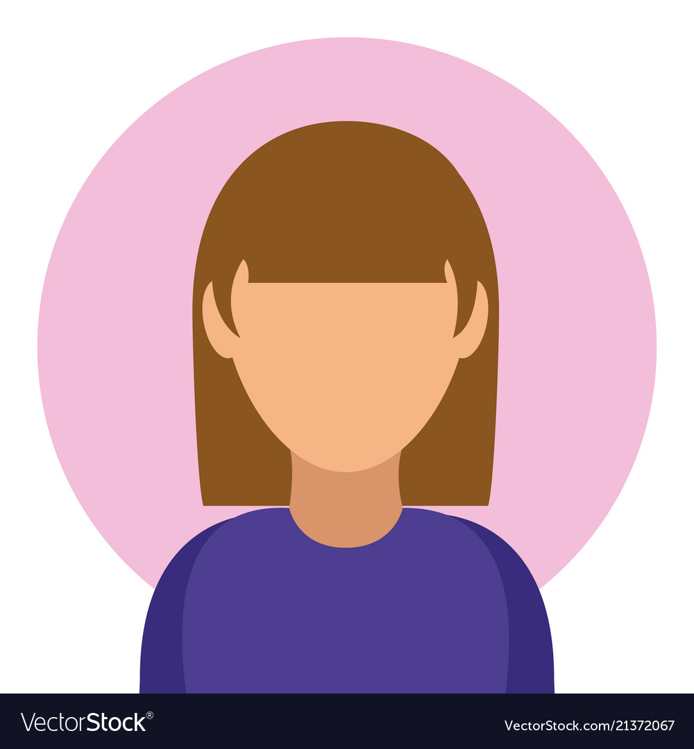 Woman avatar profile. Female face icon. Vector illustration. Stock Vector