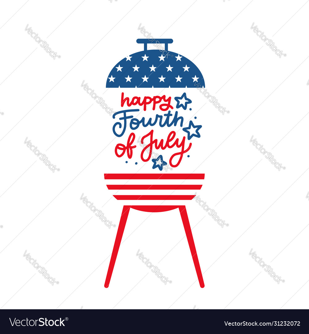 Bbq grill party invitation card template flat vector image Bbq grill party invitation card template flat
