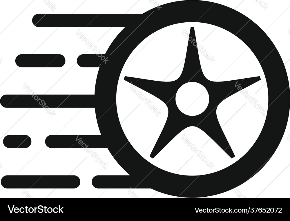 Car wheel icon simple style Royalty Free Vector Image