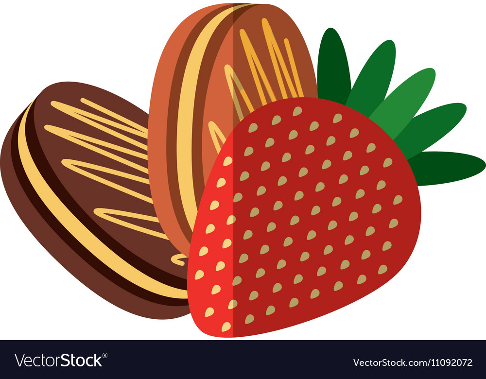 Cookies and cream sweet icon Royalty Free Vector Image