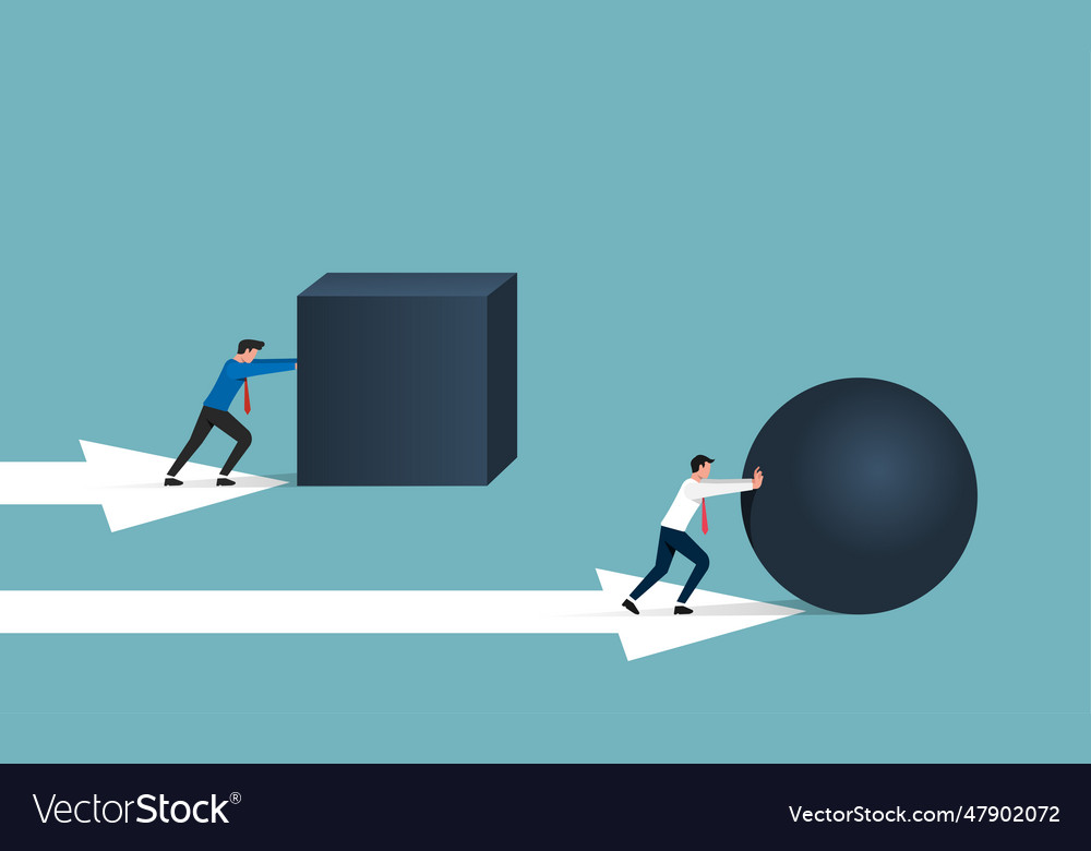 Smart work and efficiency concept businessman Vector Image