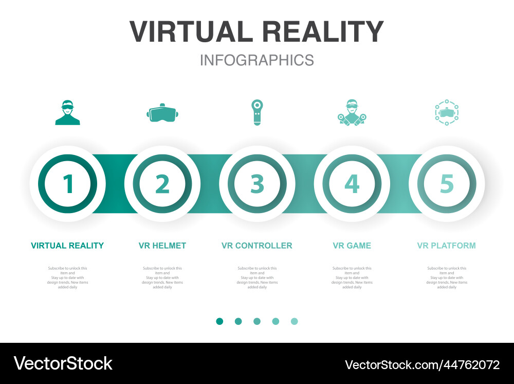 Virtual reality vr helmet controller game Vector Image