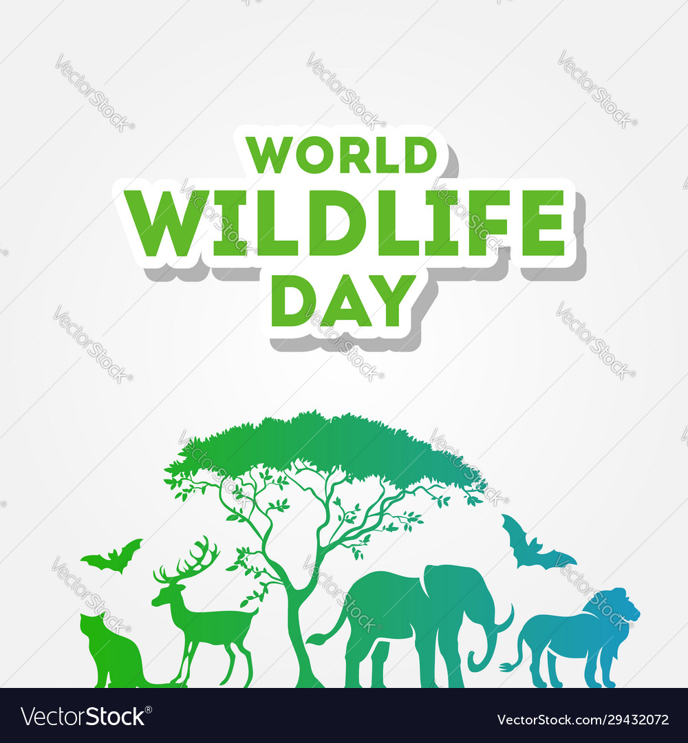 World wildlife day design for banner or background