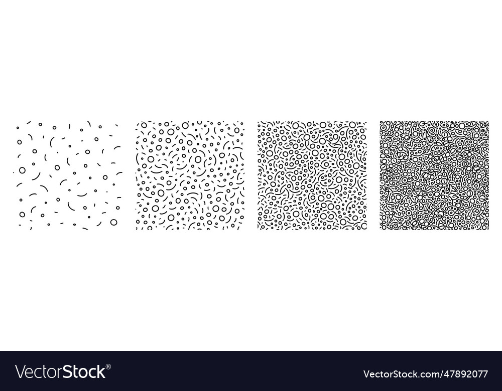 Black linear circles and arcs background seamless Vector Image