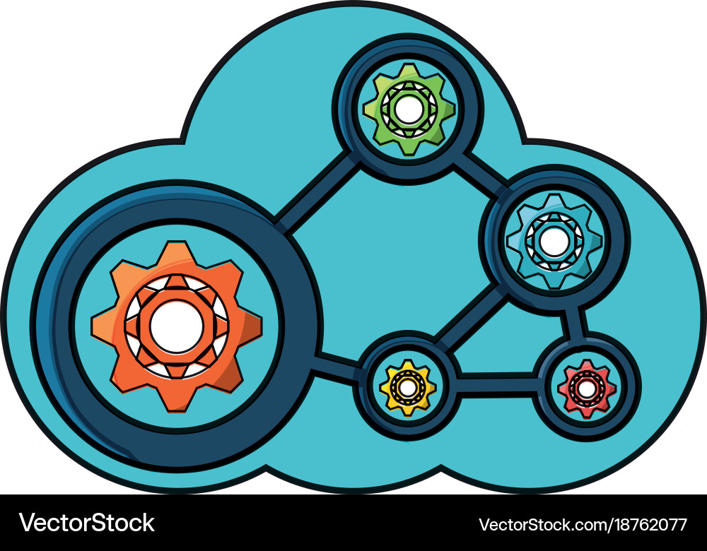 Cloud storage design concept Royalty Free Vector Image