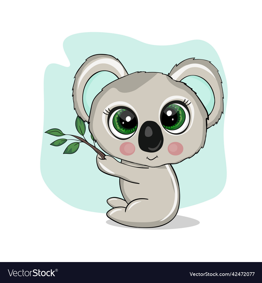 Cute panda baby isolated on white background Vector Image