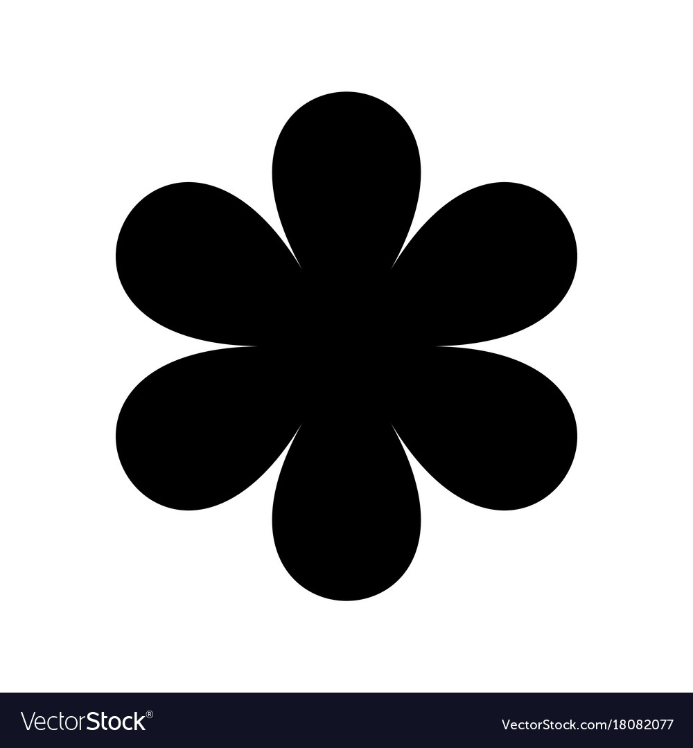 Download Logo in form a black silhouette a flower Vector Image