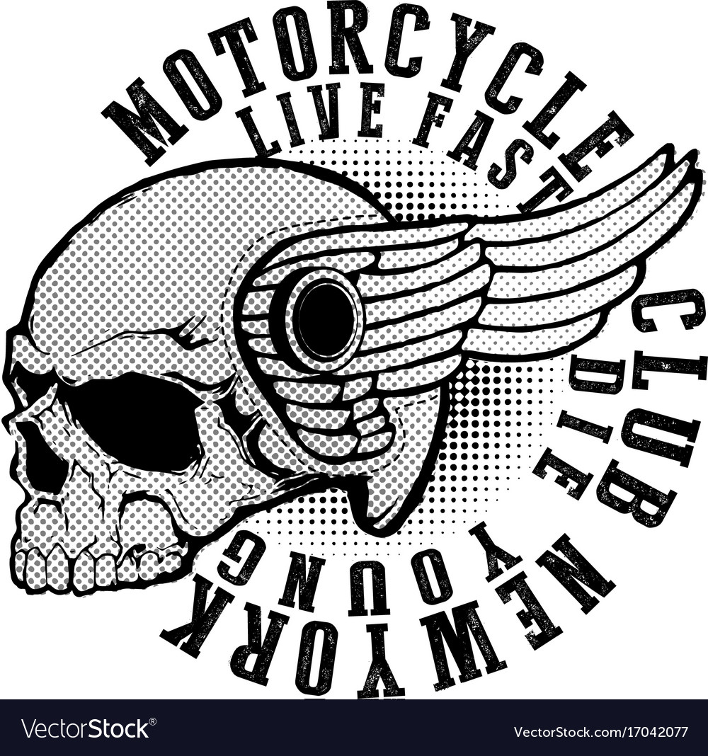 Motorcycle t-shirt graphic Royalty Free Vector Image