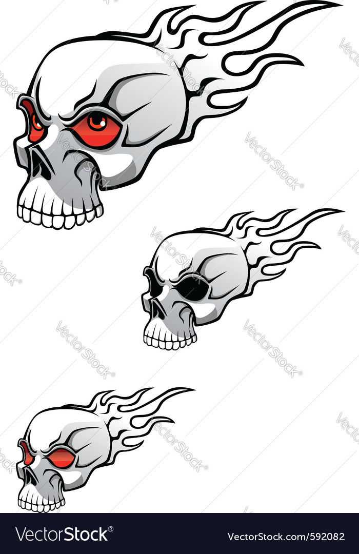 Danger evil skull Royalty Free Vector Image - VectorStock