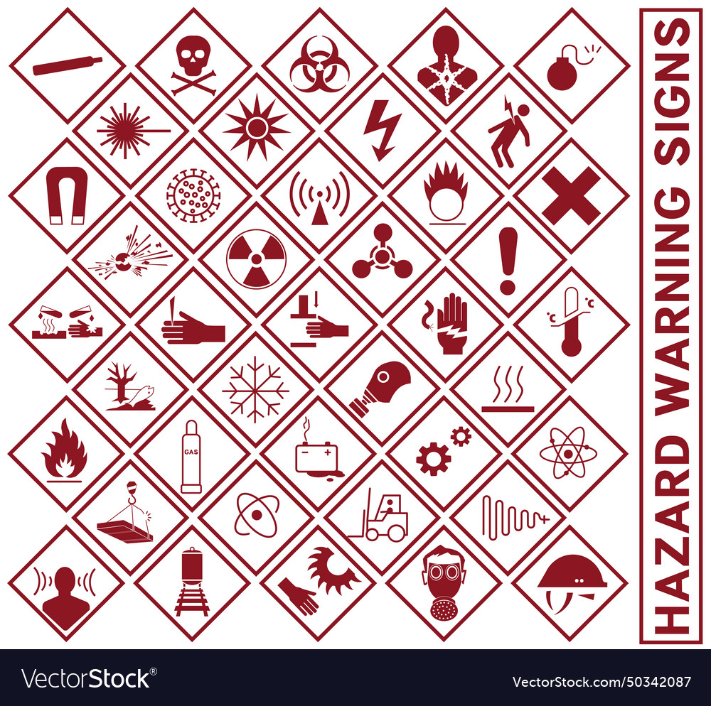 A sign of physical danger signs health Royalty Free Vector