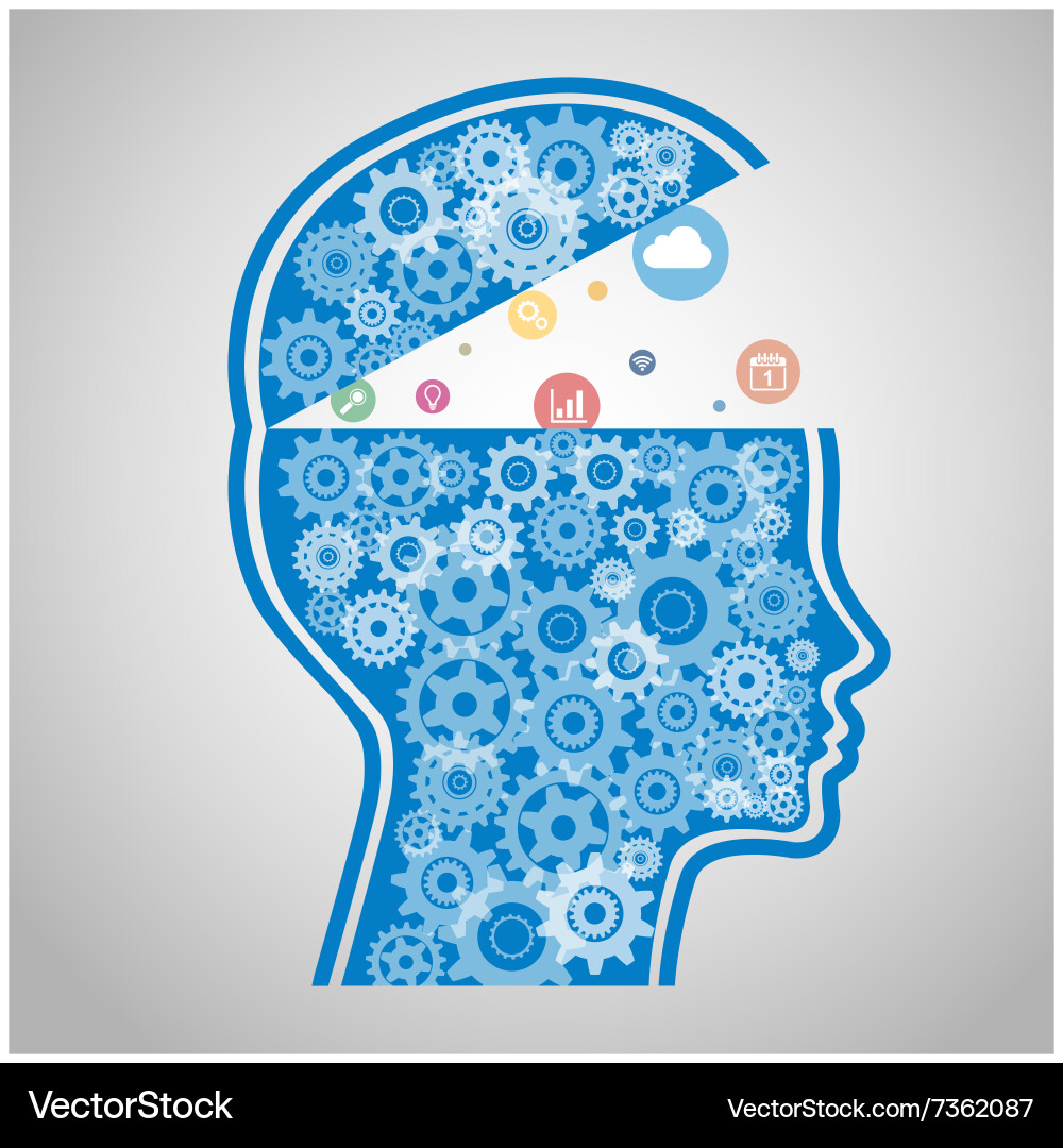 Artificial intelligence robot Royalty Free Vector Image