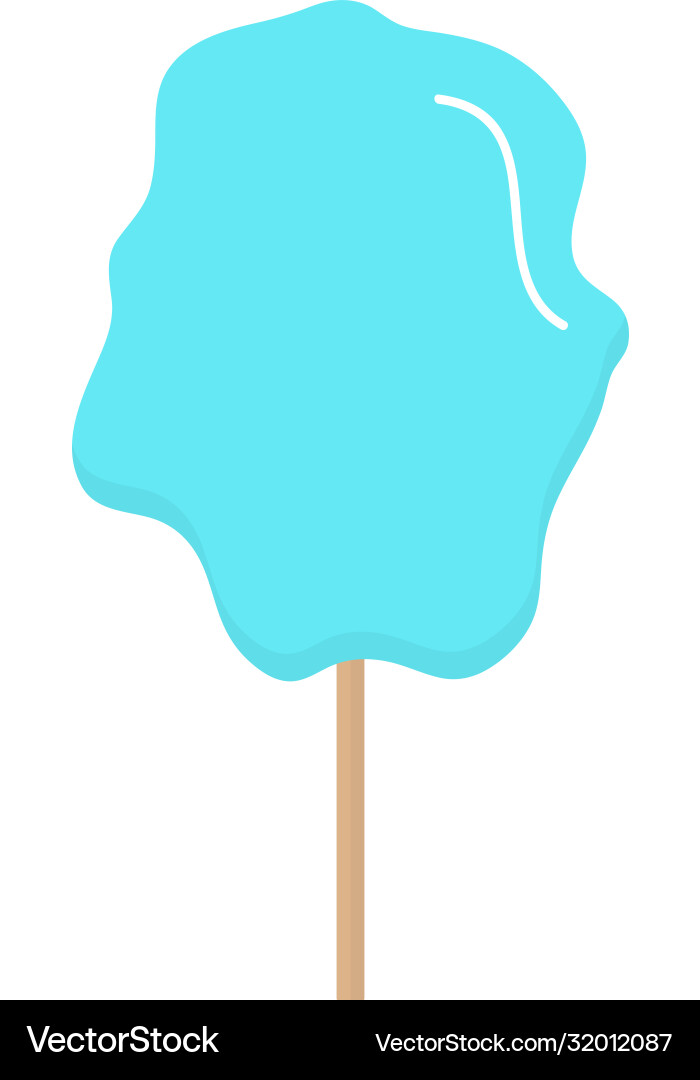 Blue cotton candy Royalty Free Vector Image - VectorStock