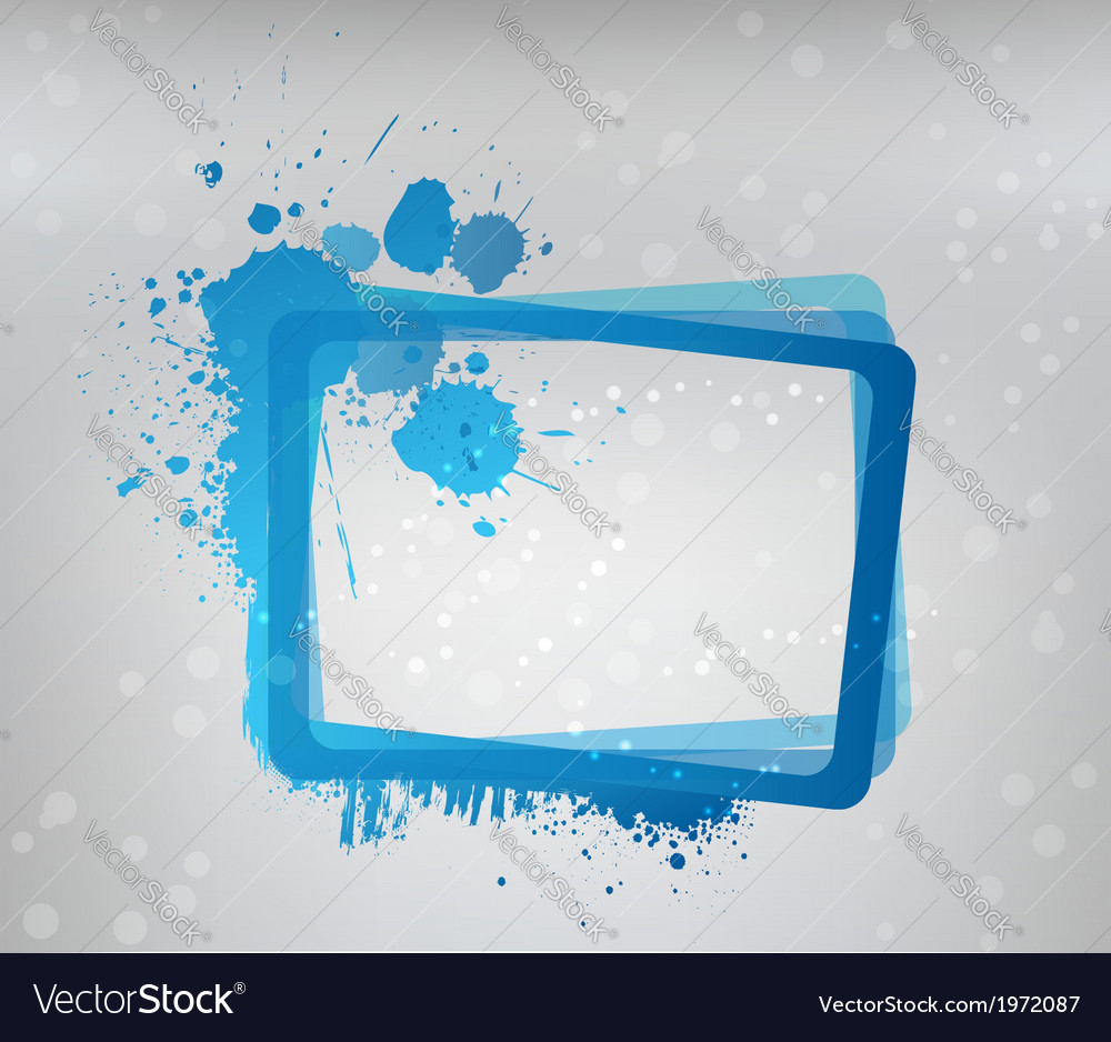 Blue grunge frame Royalty Free Vector Image - VectorStock